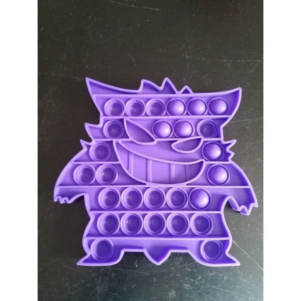 Fidget Toy Gungan Monster Push Pop Bubble Silicone Sensory Purple